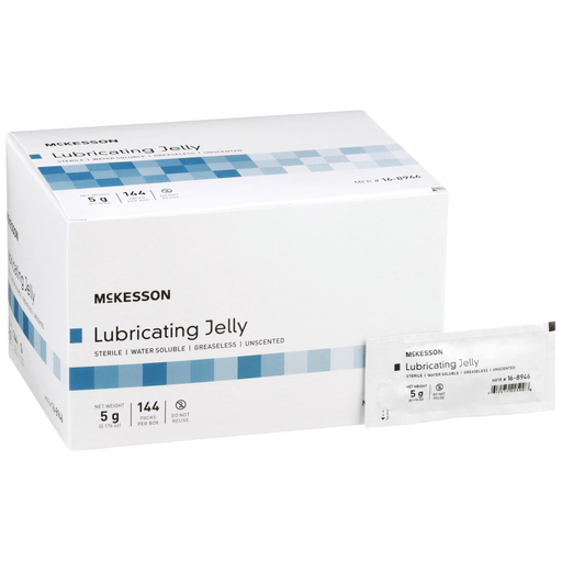 McKesson Lubricating Jelly, 5-gram Packet | Quantity - 1x BX