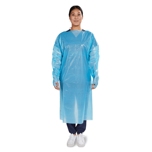 McKesson Nonrated Isolation Gowns, Blue, One Size Fits Most | Quantity - 1x CS