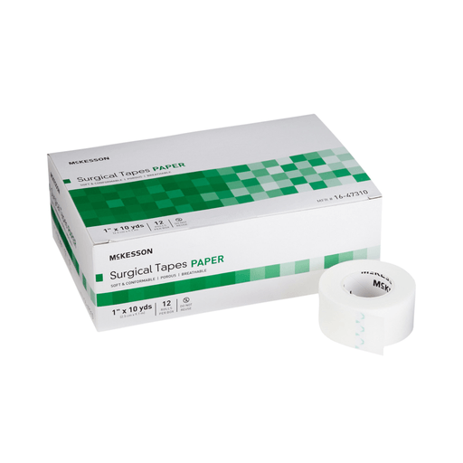 McKesson Paper Medical Tape, 1 Inch x 10 Yard, White | Quantity - 1x RL