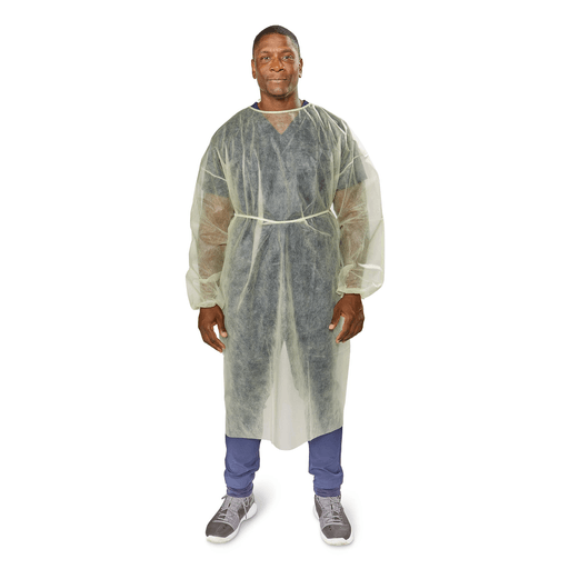 McKesson Nonrated Isolation Gowns, Yellow, One Size Fits Most | Quantity - 1x BG