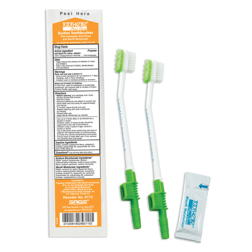 Toothette® Suction Toothbrush Kit with Oral Rinse | Quantity - 1x PK