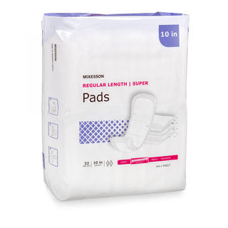 McKesson Super Moderate Absorbency Bladder Control Pad, 10-Inch Length | Quantity - 1x CS