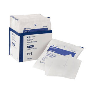 Curity™ Drain Sponge, 4 x 4 Inch, 6-Ply | Quantity - 1x CS