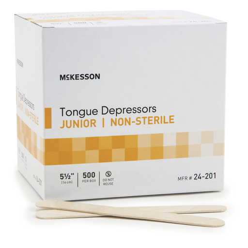 McKesson Tongue Depressor, Wide Blade, nonsterile, Junior | Quantity - 1x BX