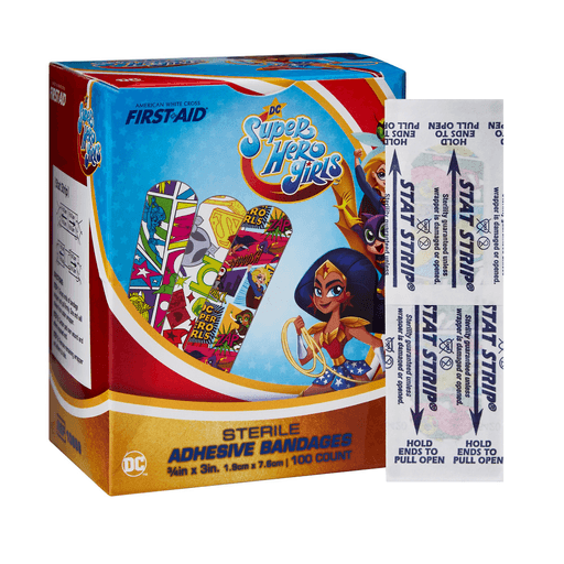 BANDAGE, ADH SUPER HERO GIRLS 3/4X3" (100/BX 12BX/CS) | Quantity - 1x BX