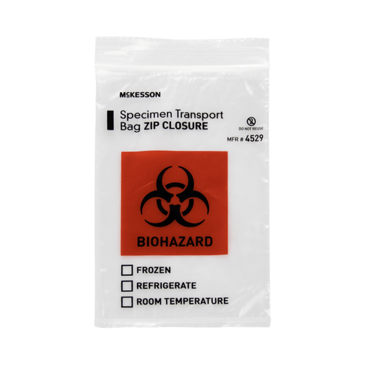 McKesson Specimen Transport Bag, Zip Closure, 6 x 9 Inch | Quantity - 1x BX
