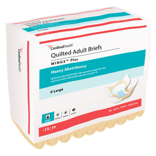 Wings™ Plus Quilted Heavy Absorbency Incontinence Brief, Extra Large | Quantity - 1x BG