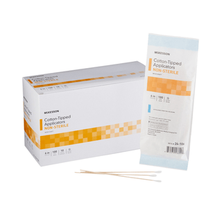 McKesson Swabsticks, Cotton-Tip, Wood Shaft, 6 Inch | Quantity - 1x CS