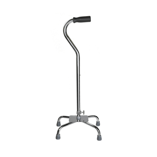 McKesson Steel Chrome Offset Quad Cane, 29 – 37½ Inch | Quantity - 1x CS