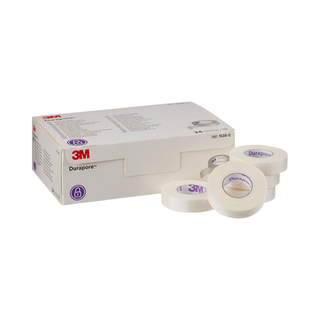 3M™ Durapore™ Silk-Like Cloth Medical Tape, 1/2 Inch x 10 Yard, White | Quantity - 1x BX
