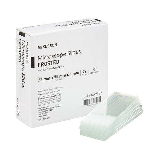 McKesson Frosted Microscope Slide, 1 x 3 Inch | Quantity - 1x BX