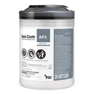 Sani-Cloth® AF3 Germicidal Large Disinfectant Wipes, Canister, 160 ct. | Quantity - 1x CN