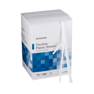 McKesson Flexible Drinking Straw, 7-3/4 Inch Length | Quantity - 1x BX