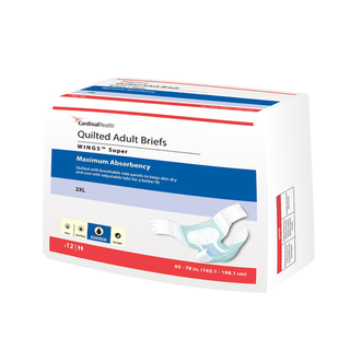 Wings™ Super Maximum Absorbency Incontinence Brief, 2X-Large | Quantity - 1x BG