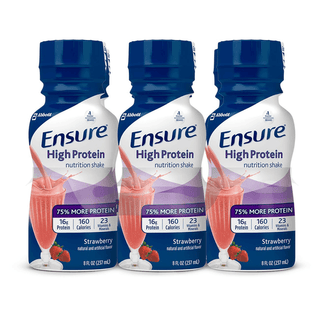 Ensure® Strawberry High Protein Nutrition Shake, 8-ounce bottle | Quantity - 1x CS