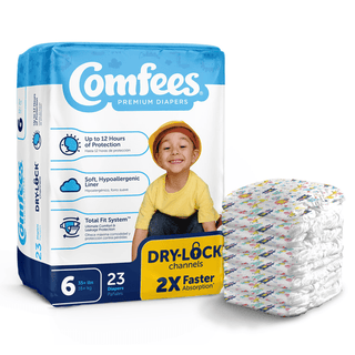 Attends Comfees Premium Baby Diapers, Tab Closure, Kid Design, Size 6 | Quantity - 1x BG