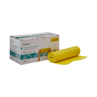 McKesson Exercise Resistance Band, Yellow, 5" x 6 Yard, Extra-Light Resistance | Quantity - 1x EA