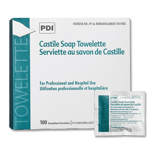 PDI® Scented Castile Soap Towelettes, Individual Packet | Quantity - 1x BX