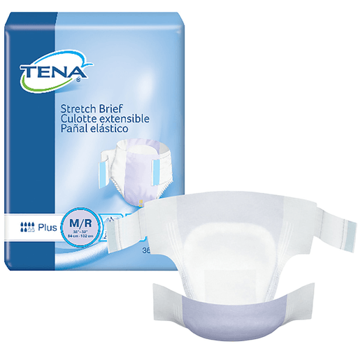 Tena® Stretch™ Plus Incontinence Brief, Medium | Quantity - 1x PK