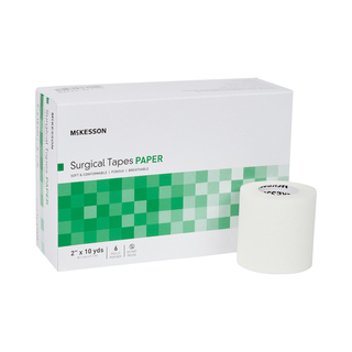 McKesson Paper Medical Tape, 2 Inch x 10 Yard, White | Quantity - 1x CS