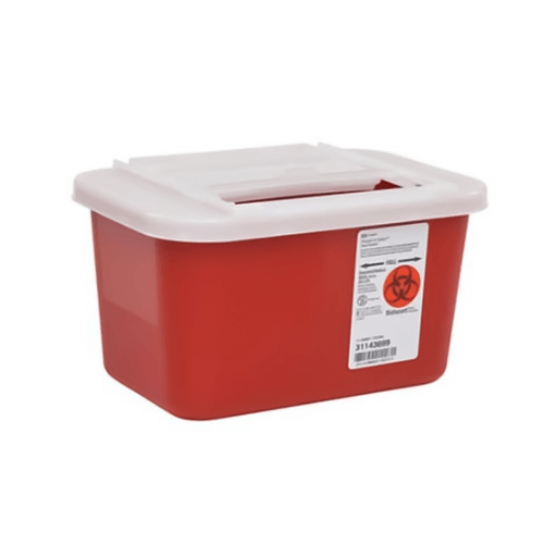 Cardinal Health™ Monoject™ Biohazardous Sharps Container, 1 Gal., 6¼ x 7 x 10½" | Quantity - 1x EA