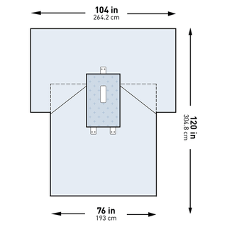 McKesson Sterile Laparotomy Drape, 104 x 76 x 120 Inch | Quantity - 1x PK