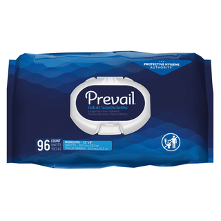 Prevail Adult Washcloths, Soft Pack, Aloe, Vitamin E, 8 x 12 Inch | Quantity - 1x PK