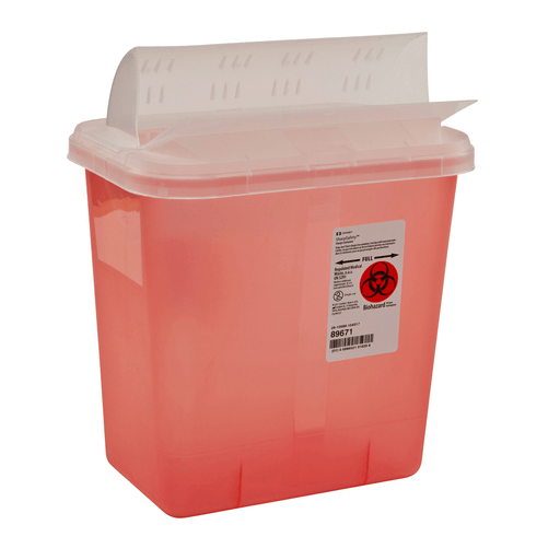 SharpSafety™ Multi-purpose Sharps Container, 2 Gallon, 10 x 10½ x 7¼ Inch | Quantity - 1x EA