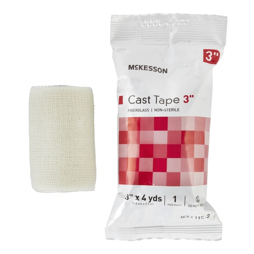 McKesson White Cast Tape, 3 Inch x 4 Yard | Quantity - 1x EA