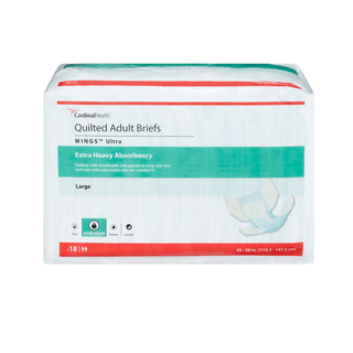 Wings™ Ultra Quilted Extra Heavy Absorbency Incontinence Brief, Large | Quantity - 1x CS