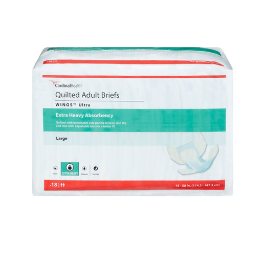 Wings™ Ultra Quilted Extra Heavy Absorbency Incontinence Brief, Large | Quantity - 1x CS