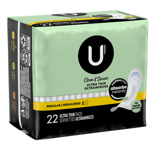 U by Kotex® Security® Ultra Thin Pad, Regular Absorbency | Quantity - 1x BG