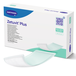DRESSING, WOUND ZETUVIT PLUS W/SAP 4"X8" (10/BX) | Quantity - 1x BX