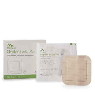 Mepilex® Border Flex Lite Silicone Foam Dressing, 4 x 4 Inch | Quantity - 1x CS