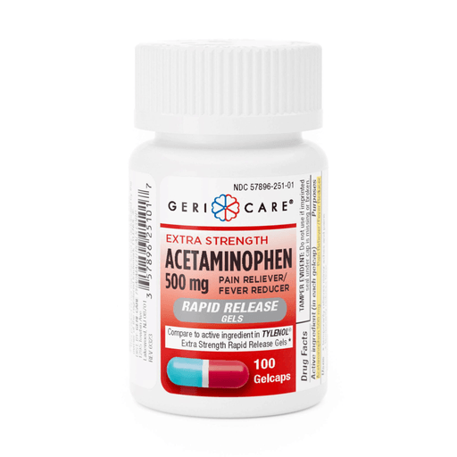 ACETAMINOPHEN GELCAP 500MG 100/BT 12BT/CS | Quantity - 1x BT
