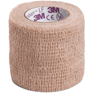 3M™ Coban™ LF Self-adherent Closure Cohesive Bandage, 2 Inch x 5 Yard, Tan | Quantity - 1x CS