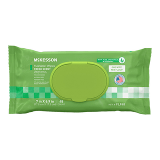 McKesson Flushable* Wet Wipes - Scented, 48 Wet Wipes per Pack | Quantity - 1x CS