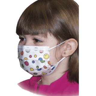 Precept® Medical Products Pediatric Procedure Mask, Happy Face Print | Quantity - 1x BX