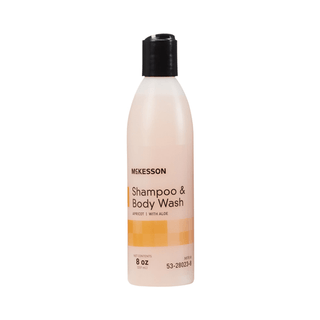 McKesson Shampoo and Body Wash, Apricot Scent, 8 oz. Squeeze Bottle | Quantity - 1x EA