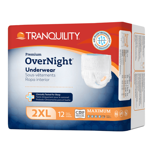 Tranquility Premium OverNight Disposable Absorbent Underwear, 2XL | Quantity - 1x CS