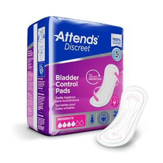 Attends® Discreet Women's Moderate Bladder Control Pad, 10½-Inch Length | Quantity - 1x BG