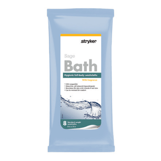 Sage Comfort Bath® Rinse Free Washcloths, Scented | Quantity - 1x CS