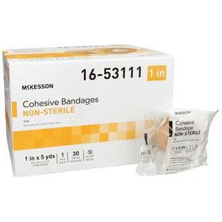 BANDAGE, COHESIVE N/S LF TAN 1" (30/CS) | Quantity - 1x EA