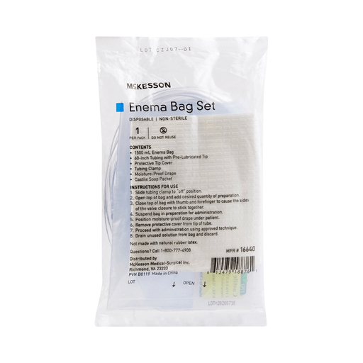 McKesson Enema Bag Set | Quantity - 1x EA