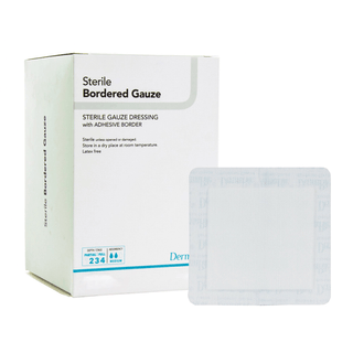 DermaRite® Sterile Gauze Adhesive Dressing, 4 x 10 Inch | Quantity - 1x EA