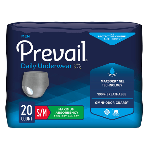 Prevail® Men's Daily Maximum Absorbent Underwear, Small / Medium | Quantity - 1x CS