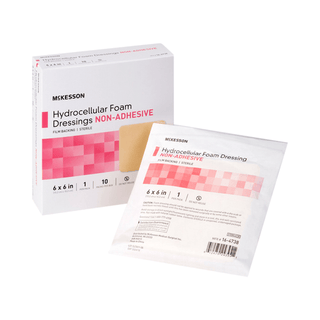 McKesson Nonadhesive without Border Foam Dressing, 6 x 6 Inch | Quantity - 1x BX