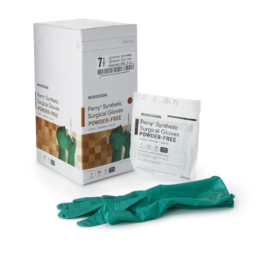 McKesson Perry® Performance Plus Polychloroprene Surgical Glove, Size 7.5, Green | Quantity - 1x BX