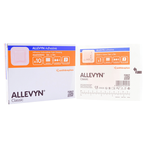 Allevyn Adhesive with Border Foam Dressing, 3 x 3 Inch | Quantity - 1x BX