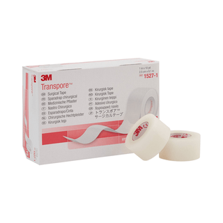3M™ Transpore™ Plastic Medical Tape, 1 Inch x 10 Yard, Transparent | Quantity - 1x CS